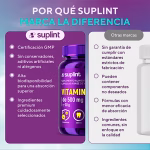 Suplementos Vitamina D3, 60 cápsulas de 500 mg – vitamina D frontal