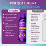 Suplementos Vitamina D3, 60 cápsulas de 500 mg – vitamina D frontal