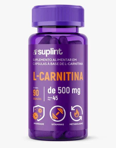L-Carnitina, 90 cápsulas de 500 mg - L carnatina frontal