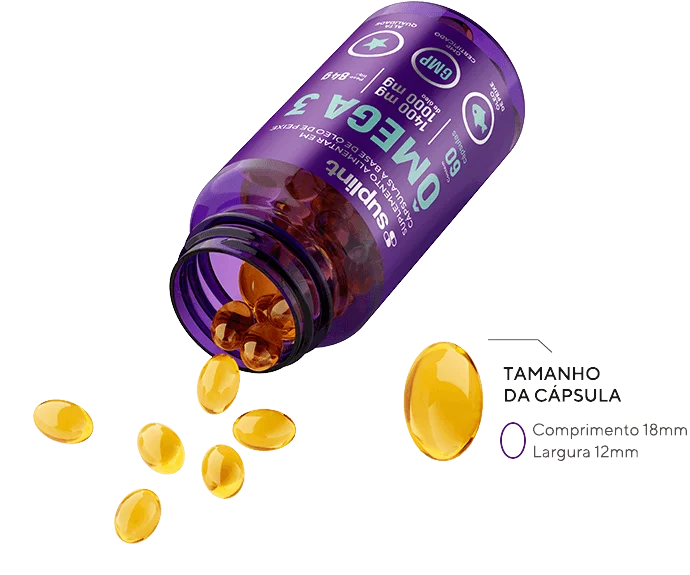 Ômega 3 EPA & DHA, 60 cápsulas de 1400 mg - Opened Capsula omega
