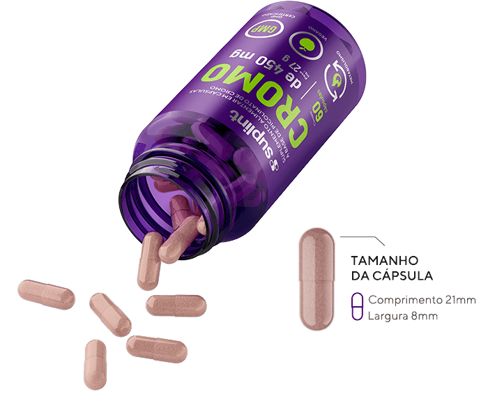 Cromo, 60 cápsulas de 500 mg - Opened brazil cromo