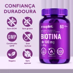 Biotina Suplemento, 60 cápsulas de 50 mg – biotina frontal