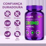 Picolinato de cromo suplementos, 60 cápsulas de 500 mg – cromo frontal