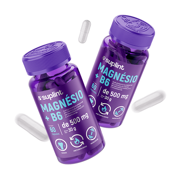 Magnésio + B6, 60 cápsulas de 500 mg - fly magnesio