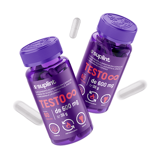 Testo ∞, intensificador de testosterona, 60 cápsulas de 600 mg - fly testo