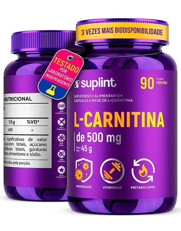Compre online L-Carnitina, 90 cpsulas de 500 mg | Suplint