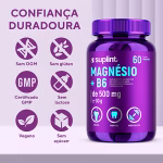 Magnésio Malato e vitamina B6, 60 cápsulas de 500 mg – magnesio frontal