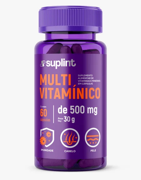 Complexo vitamínico “Multivitamínico”, 60 cápsulas de 500 mg - multi vitaminico frontal