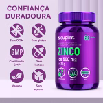 Bisglicinato de Zinco, 60 cápsulas de 500 mg – zinco frontal