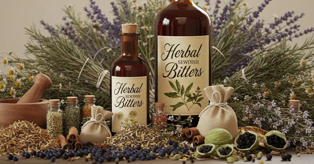 Bitters de ervas e suecos: benefícios digestivos, metabólicos e hepáticos naturais - Whisk b b fe e e c eg